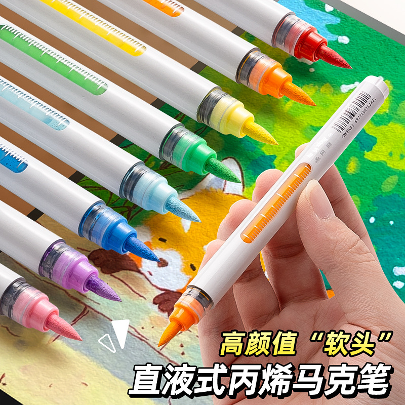 軟頭直液式丙烯馬克筆